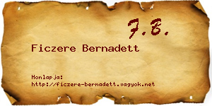 Ficzere Bernadett névjegykártya