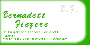 bernadett ficzere business card